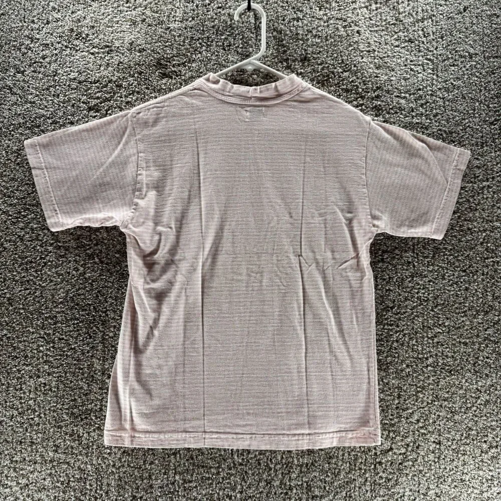 Vintage 90s Guess Shirt Mens Small Pink Stripes Short‎ Sleeve USA Embroidered - Picture 10 of 13